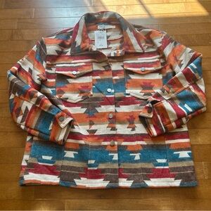 Southern Grace Colorful Patterned Shacket